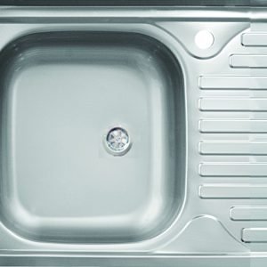 Lavello cucina 60 cm da appoggio con gocciolatoio