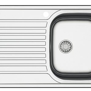 Lavello cucina 86 cm da incasso con gocciolatoio